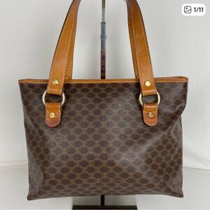 Celine Macadam Bag with Gold Accents